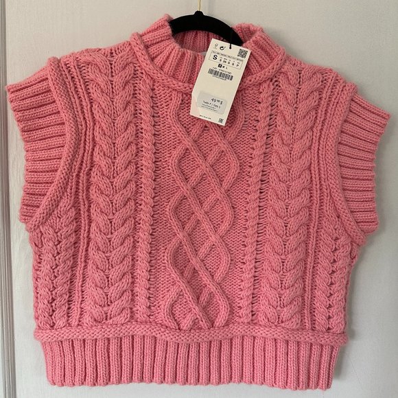 NWT Crop Knit Vest - Picture 1 of 5